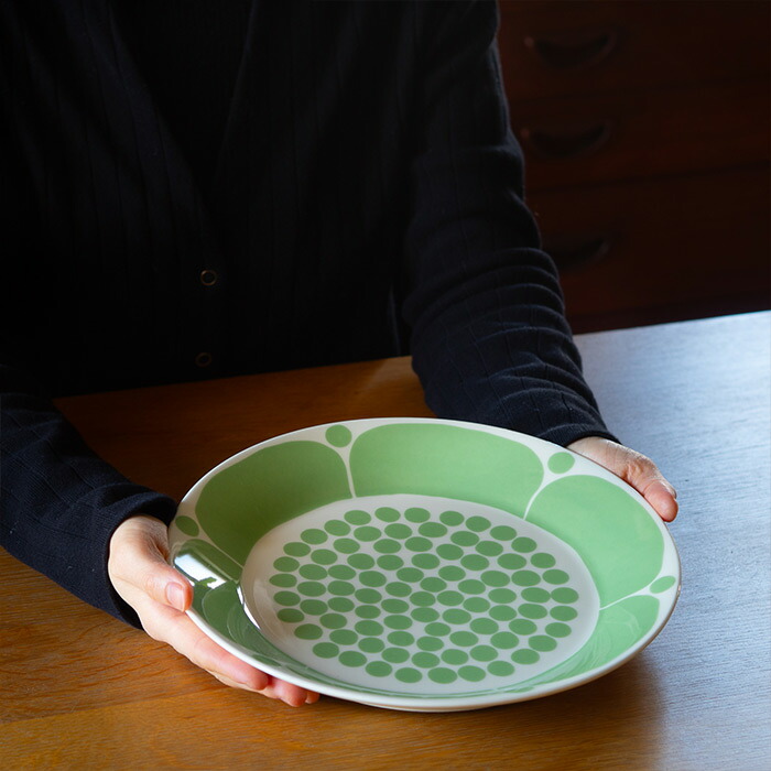 アラビア スンヌンタイ プレート 26cm ライトグリーン / ARABIA Sunnuntai