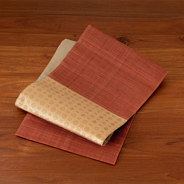 BAN INOUE　華わび裂ラナー　テーブルランナー 　さび朱