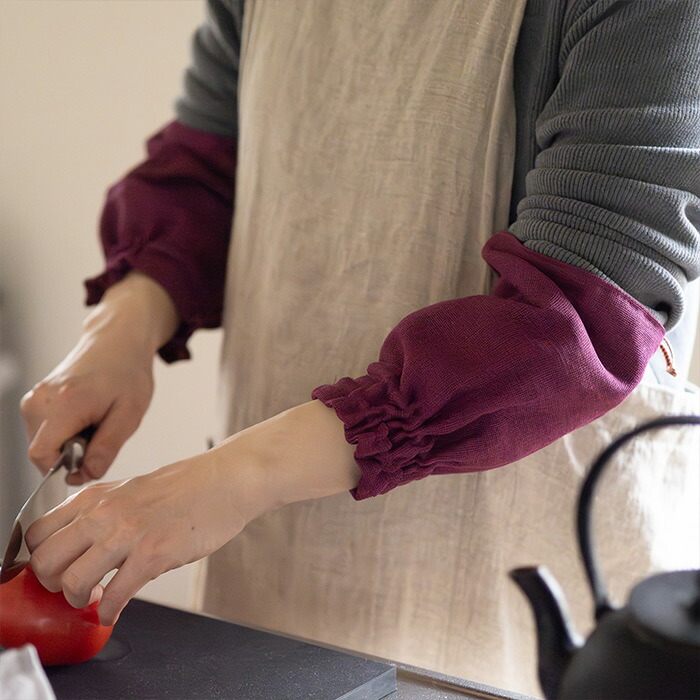 バンイノウエ　かやキッチンアームカバー　ぶどう　/　BAN INOUE