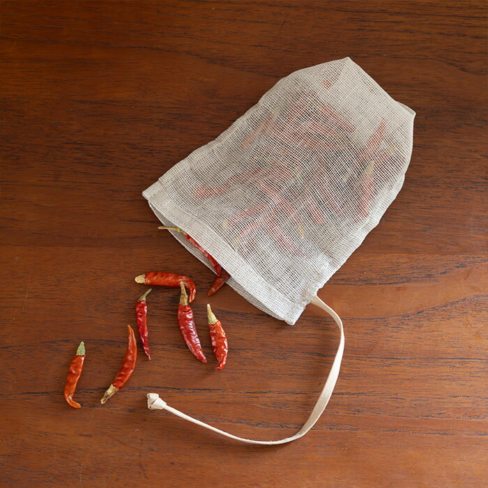 バンイノウエ　シンプルかや野菜袋　S　銀ねず　/　BAN INOUE