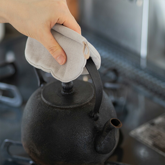 バンイノウエ　シンプルかや鍋つかみ　銀ねず　/　BAN INOUE