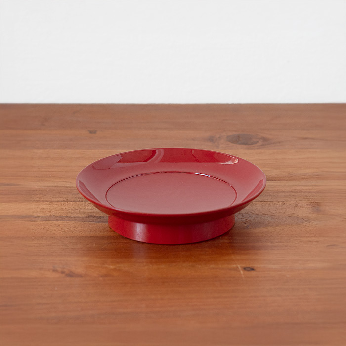 椿皿　4.5寸　赤【クーポンプレゼント11/30まで】