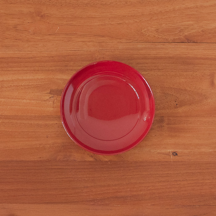 椿皿　4.5寸　赤【クーポンプレゼント11/30まで】