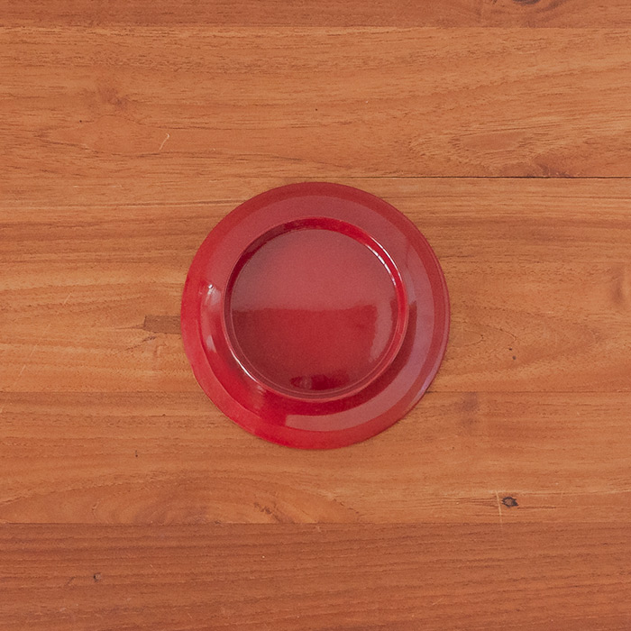 椿皿　4.5寸　赤【クーポンプレゼント11/30まで】