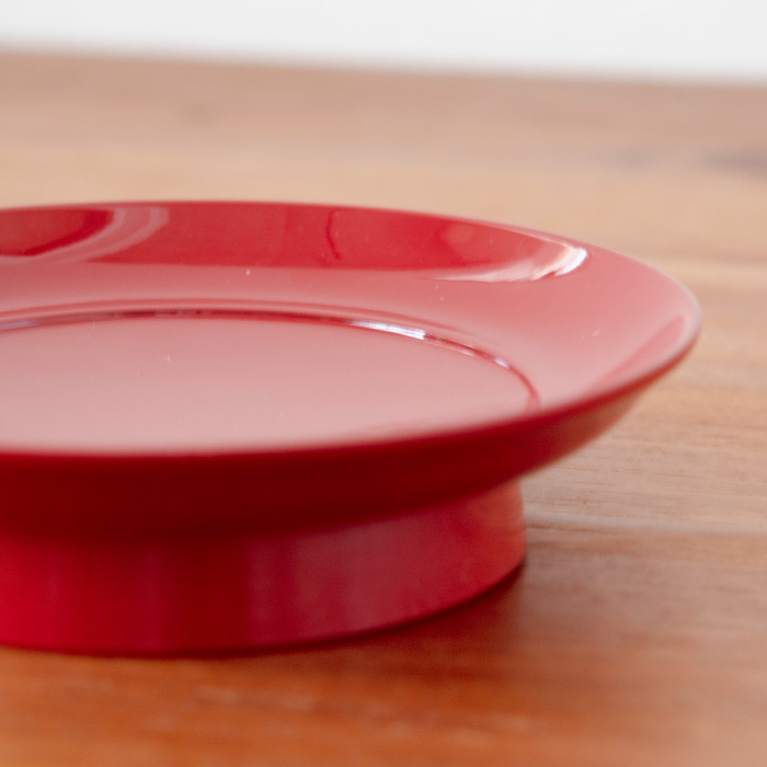 椿皿　4.5寸　赤【クーポンプレゼント11/30まで】