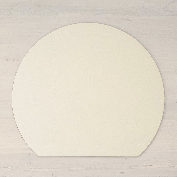 【単品】半月盆　両面　アイボリー×グレージュ　/　山中漆器　andPK