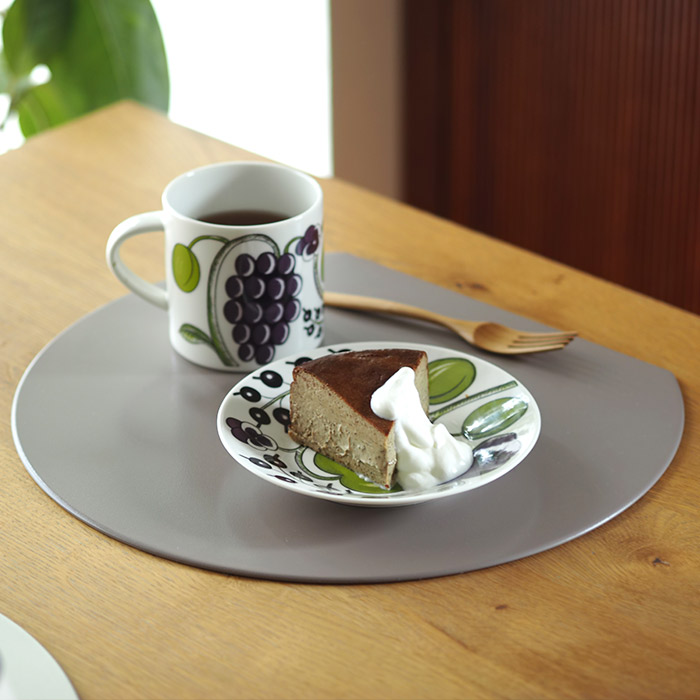 【2枚セット】半月盆　両面　アイボリー×グレージュ　/　山中漆器　andPK