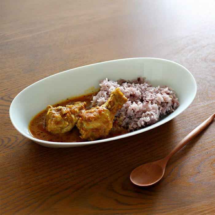 瑞々　楕円鉢9寸　青白