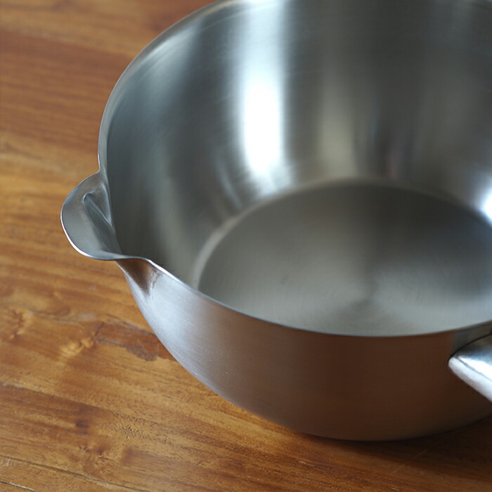 ヨシカワ　アイカタ　両口ステンレス雪平鍋18cm　/　aikata