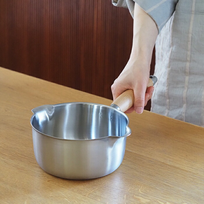 ヨシカワ　アイカタ　両口ステンレス雪平鍋20cm　/　aikata