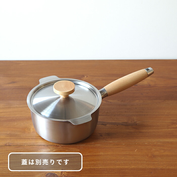 ヨシカワ　アイカタ　両口ステンレスミルクパン16cm　/　aikata